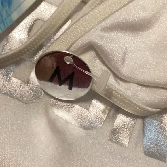 NWT Forever 21 White Sun my buns one piece bathing suit M - Picture 6 of 10